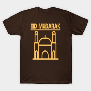 Eid Mubarak Typographic Design Man's & Woman's T-Shirt